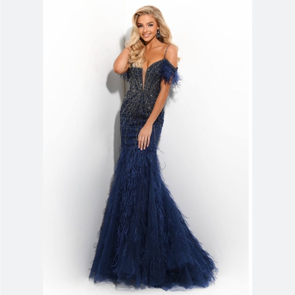 Jasz couture navy mermaid gown, size 0